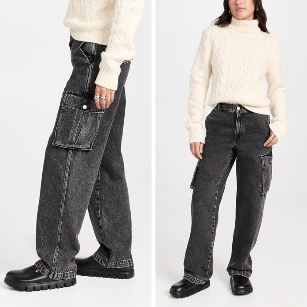 Madewell Women's Low-Slung Straight Cargo Jeans